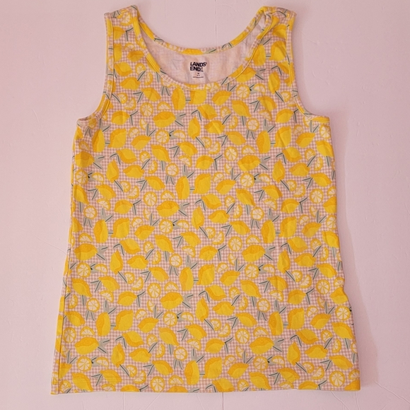 Lands' End Lemon print  Tank Top / M. - Picture 1 of 8